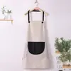 Delantal de cocina para el hogar, ropa de trabajo de cintura para hombres y mujeres adultos, moda coreana, nuevo, impermeable, resistente a las manchas de aceite, se puede limpiar con las manos.