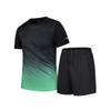 2024 Nova Chegada Secagem Rápida Seda Gelo Terno Gradiente Terno Masculino Manga Curta Camiseta Verão Nova Chegada Casual Shorts Esportes Dois