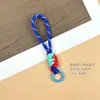 Chaveiro de Pelúcia Curto Colorido Dopamina para Mulheres, Alça Universal para Bolsa Capa de Celular Acessório Decorativo