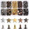 Transfronteiriço 200 conjuntos Rebite Estrela de Cinco Pontas Unilateral 12mm Rebite de Metal Botão Decorativo DIY Feito à Mão Acessórios em Caixa