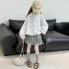 Ropa de Protección Solar para Niñas Primavera y Verano 2026 Nueva Moda Estilo Coreano Casual Sudadera con Capucha y Lazo para Niños Mayores