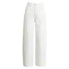 Calça Jeans Reta Branca Macia de Liocel Xinge para Mulheres, Cintura Alta, Que Alonga a Silhueta, Emagrece, Solta, Calça Wide Leg Comprida, Três Cores