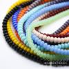 Ábaco de vidrio multicolor tipo jade, cuenta espaciadora de vidrio, cuenta plana de vidrio, porcelana, jade, accesorios para joyería DIY, espaciador 8*5mm