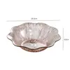 Plato de frutas PET de lujo ligero estilo europeo con bordes plateados, alto valor estético para la mesa del comedor del hogar, adecuado para frutas, bocadillos y dulces
