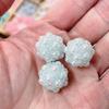 Bola de diamante incrustada con cuentas de cristal de pedrería, cuentas con agujero, cuentas espaciadoras, hechas a mano, material para colgante de pulsera de mano, accesorios de joyería DIY al por mayor