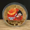 Moneda Conmemorativa de Dragon Ball Rey Mono Anime Alrededores Moneda de Mano Personajes de Dibujos Animados Regalo de Cumpleaños Coleccionables de Metal