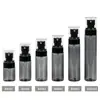 Fábrica de Origem Personalizada Frasco Pequeno Borrifador de Plástico PET Preto 100ml com Recurso de Borrifo Contínuo