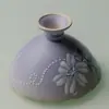 Caneca Master de Cerâmica Roxa Ino Kiyosong com Flores de Lírio Pintadas à Mão, Exquisite Caneca de Chá Kung Fu para Degustação de Chá Pessoal Feminino