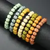 Pulsera de cuentas de madera de color dopamina de moda transfronteriza, pulsera hecha a mano con cuentas, estilo europeo y americano, accesorio simple y versátil