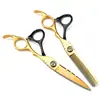 Tesouras de Cabeleireiro Sy Preto Dourado 6.0 polegadas Naipson, Tesouras de Corte de Cabelo, Tesouras Planas, Tesouras Desbastadoras