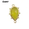 WT-C329 colgante de piedra Tianhe de color amatista con forma de gota clásica, se puede usar como accesorio de joyería para collar