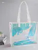 Bolsa Láser Colorida Bolso de Mano Jelly Láser TPU Bolso Láser Versátil de Moda Bolso de Mano Transparente de PVC