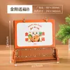 2027 Año del Cordero Estilo Nacional Sobre Rojo Calendario de Escritorio de Madera Personalización Calendario Mensual de Escritorio Calado Set de Caja de Regalo con Borla Estilo Chino Nuevo