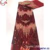 Malha de Base com Bordado de Lantejoulas com Padrão de Posicionamento Completo Tecido para Vestido de Festa Transparente Renda