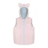 Peluche estilo americano, cálido, oso de peluche bordado, cremallera grande, con capucha, chaleco con forma de oreja, corte holgado, adelgazante, lindo y adorable abrigo para mujer