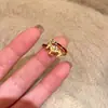 ¡Buena suerte! Anillo Abierto Rojo Pony para Mujer Ankela, Anillo de Dedo Índice Estilo Lujo Ligero de Gama Alta, Anillo Único Apilable
