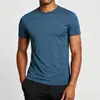 Top Masculino Esportivo Casual Cruzado Europeu e Americano Amazon Estampado de Seda Gelada Secagem Rápida Manga Curta para Treinamento Fitness Elástico