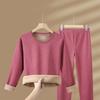 Conjunto Térmico de Lana de Alpaca Manga Larga Ropa Interior Térmica para Hombre y Mujer, Adecuado para Ropa Exterior, Ropa Térmica Sin Costuras, Ropa Interior a Prueba de Frío y Cálida