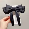 Accesorio para el Cabello Negro Elegante Estilo Coreano con Lazo Grande para Mujer, Lazo para Coleta Alta, Pinza para el Cabello, Cuerda para el Cabello, Pasador, Venta al por Mayor de Invierno