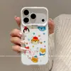 Adecuado para funda de teléfono Apple 17 Pro Max, protección de borde completo con soporte, diseño de dibujos animados hueco de alta gama 15 Pro Max