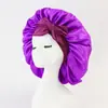 Gorro de Satén Imitación Seda con Correa Suave Ajustable, Gorro de Noche, Adecuado para Dormir, Gorro con Correa para Cabello Rizado