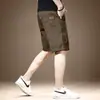 Pantalones Cortos de Trabajo Retro Americanos para Hombre, Marca de Verano de Moda, Delgados Sueltos de Pierna Recta Frescos de Cinco Puntos Casuales