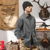 Camisa de Rayas Retro Americana para Hombre Primavera Otoño 2026 Nueva Marca de Moda Camisa de Manga Larga para Hombre Chaqueta Informal Holgada para Hombre