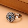 Anillo mantra retro de seis palabras de plata s925 para hombre y mujer, joyería de diseño original, abierto, giratorio, anillo de pareja de plata tailandesa