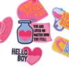 Pegatinas de Tela Bordadas con Letras Inglesas, Pegatinas Bordadas con Frases de Ánimo, Parches Pegatina, Sin Coser, Parche Lavable Bordado por Computadora