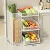 Estante de Almacenamiento de Verduras para Piso de Casa Cocina Cesta de Almacenamiento de Cebolleta Jengibre Ajo Balcón Pasillo Cesta de Almacenamiento de Frutas y Verduras Camote