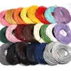 Corda redonda de couro genuíno camada superior de couro corda redonda corda chata cor natural diy artesanato em couro feito à mão materiais acessórios para pulseira joias