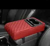 Funda de pasamanos de coche de uso general, cojín de almacenamiento multifuncional para coche, cojín elevador con portavasos, reposabrazos cómodo, interior de coche