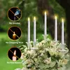 Vela Digital LED Transfronteiriça Temporizada Controle Remoto Mesa de Aniversário Casa Luz de Vela LED Haste Longa com Suporte para Vela Artificial