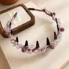 Indústria Pesada Exclusiva Faixa de Cabeça com Strass Feminina 2026 Novo Estilo Fashionável Elegante Top Alto de Caveira com Dentes Envolvido Faixa de Cabeça Presilha de Cabelo Acessórios de Cabelo