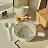 Juego de Vajilla para Uso Doméstico Primer Nevado Tazón de Cerámica Juego de Tazones de Alto Valor Juego de Vajilla para Una Persona Tazón de Arroz Plato Tazón de Postre