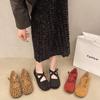 Sapatos Mary Jane de Fada Delicados para Mulheres 2026 Outono Novo Estilo Francês Elegantes Sapatos de Salto com Estampa de Leopardo para Mulheres