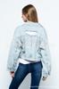 23 Amazon Comércio Exterior Nova Jaqueta Jeans Primavera e Outono Strass Franja Manga Longa Vermelho Rosa Jaqueta Jeans Fábrica