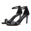 Sandalias Sexy Blancas de Hebilla de Una Línea 2025 Nuevo Verano Tacones Altos Stiletto Punta Redonda Punta Abierta Comercio Exterior Todo el Año