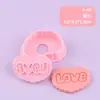 Molde para Galletas 3D Serie Día de San Valentín Realista Cortador de Estampado para Galletas DIY con Diseño de Prensa Tridimensional