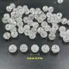Cuentas Redondas Acrílicas Agrietadas de 8 mm Agujero Recto Cuentas Transparentes Estalladas Cuentas Agrietadas Nieve Cuentas Sueltas de Vidrio Material Hecho a Mano para DIY