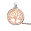 Nuevo transfronterizo: collar de árbol de la vida color metal gema del tiempo moda europea y americana collar corto joyería al por mayor