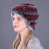 Suministro Sombrero de Invierno para Mujer de Piel de Conejo Rex Sombrero Trenzado de Piel de Conejo Sombrero Piña Espiral de Piel de Conejo Sombrero Cálido Engrosado