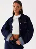 Estilo Europeo y Americano Transfronterizo Temu Solapa Cómoda Casual Chaqueta de Mezclilla para Mujer Chaqueta de Mezclilla para Mujer