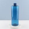 Ventas Directas de Fábrica Redondo Azul Translúcido Botella de Cuidado Material de Embalaje Champú Gel de Ducha Botella Vacía Botella de Loción Corporal