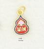 Colgante de bendición auspiciosa con candado de larga duración con esmalte dorado antiguo, accesorios para collar y pulsera, accesorios de calabaza de oro arena, joyería