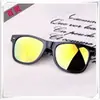 AliExpress Gafas de Sol con Película de Color Uña de Arroz Vintage Tendencia de Moda Gafas de Sol Reflectantes Gafas de Sol de Montura Negra Versátiles