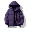 Chaqueta de plumón y algodón para pareja para hombre, abrigo acolchado casual versátil con capucha para invierno, abrigo de algodón grueso y cálido para hombre