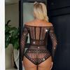 Bikini Sexy con Perforaciones y Diamantes Calientes Ropa Interior Sexy Uniforme Tentación Elegante Sexy Mono de Pedrería Lencería