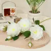 Ramo de Flores Artificiales Peonía Hecho a Mano de 6 Cabezas para Boda, Perfecto para Decoración de Escena de Boda, Fabricante Fuente Transfronteriza al por Mayor