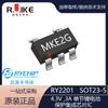 RY2201 Ruiyuan-RYCHIP SOT23-5 4.3V/3A chip de circuito integrado de proteção de bateria de lítio única